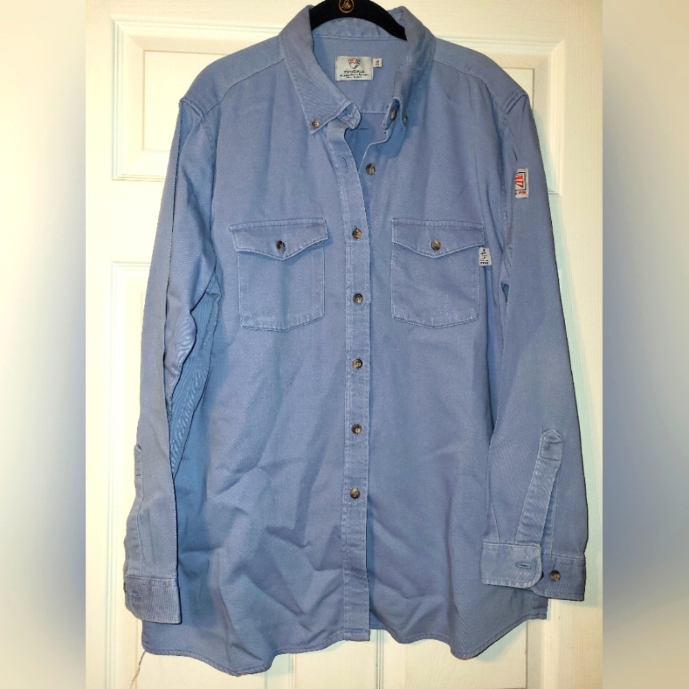 Tyndale Arc Rated‎ Flame Resistant Long Sleeve Button Down Shirt Men's Size 2XL